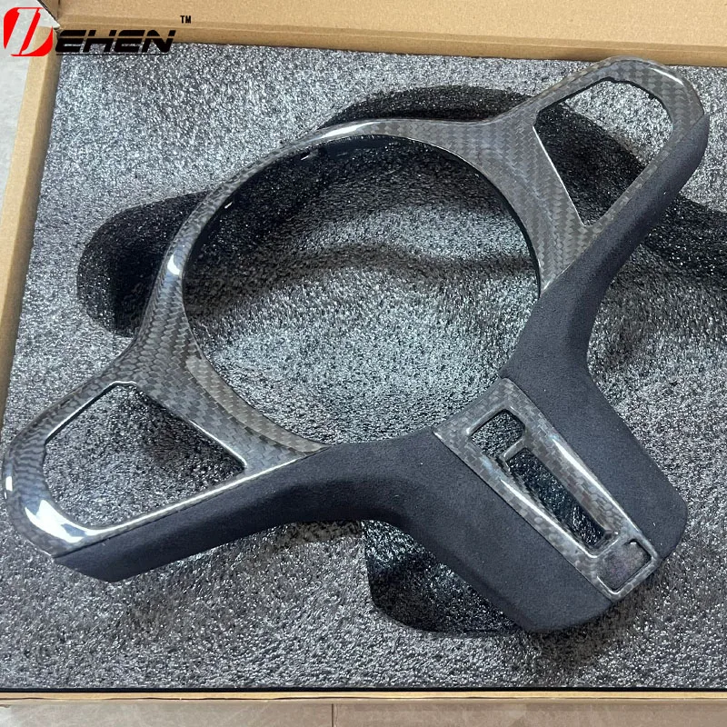 

Carbon Fiber Car Steering Wheel Panel Decoration Cover Trim For BMW alcanta1 2 3 4 5 6 7 8 series G20 G26 G30 G05 G01 G02 G15