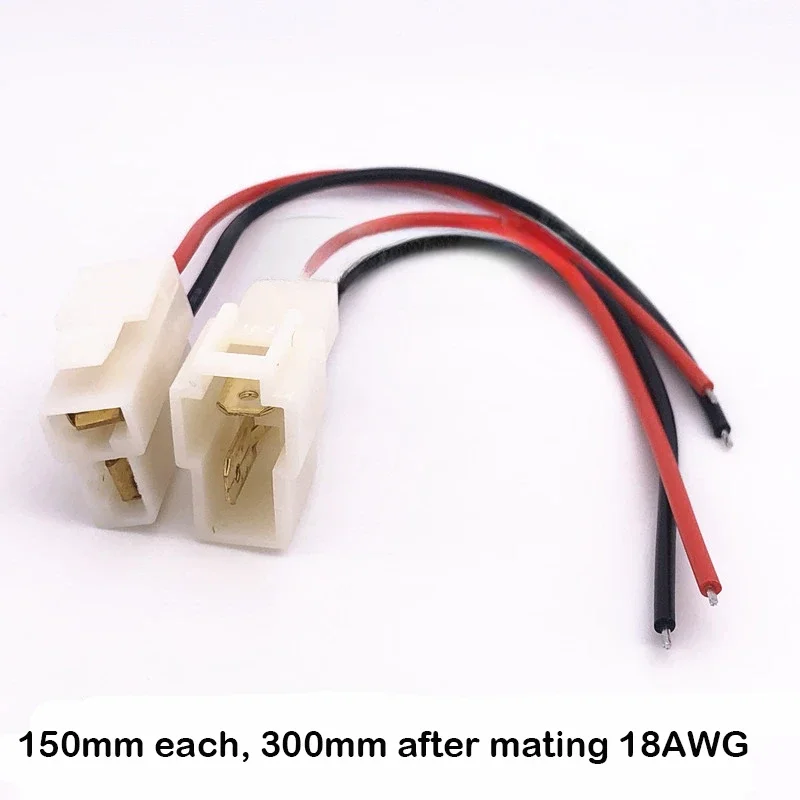 1Set 1/2/3/4/6/8P 6.3mm Automobile Harness Connector 15cm High Current Equipment Cable Male Female Plug Butt Joint 0.75mm2 18AWG
