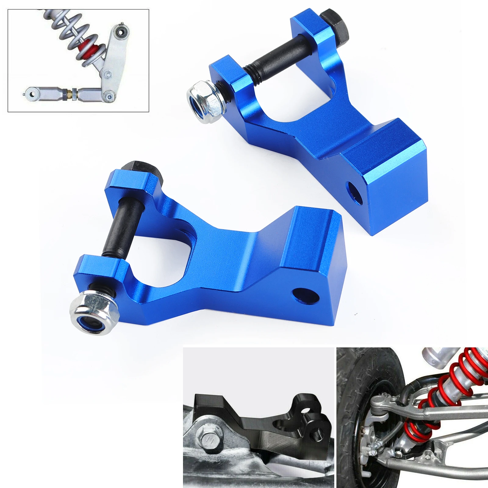 Motorcycle Lowering Kit Front  Rear Fits Honda TRX400 Yamaha YFZ450 Raptor 700 TRX450R  Adjustable Suspension Link Lift