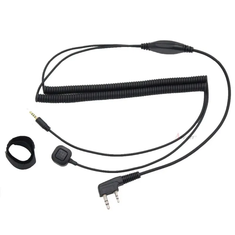 Bluetooth-compatible Speaker Mic Microphone Headset Extension Cable Cord