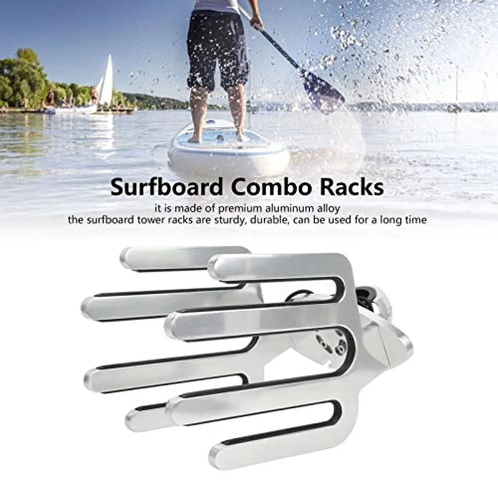 Aluminum Alloy Wakeboard Tower Racks Polished Anti Erosion Surface Multi Angle Mount Complete Installation Hardware for