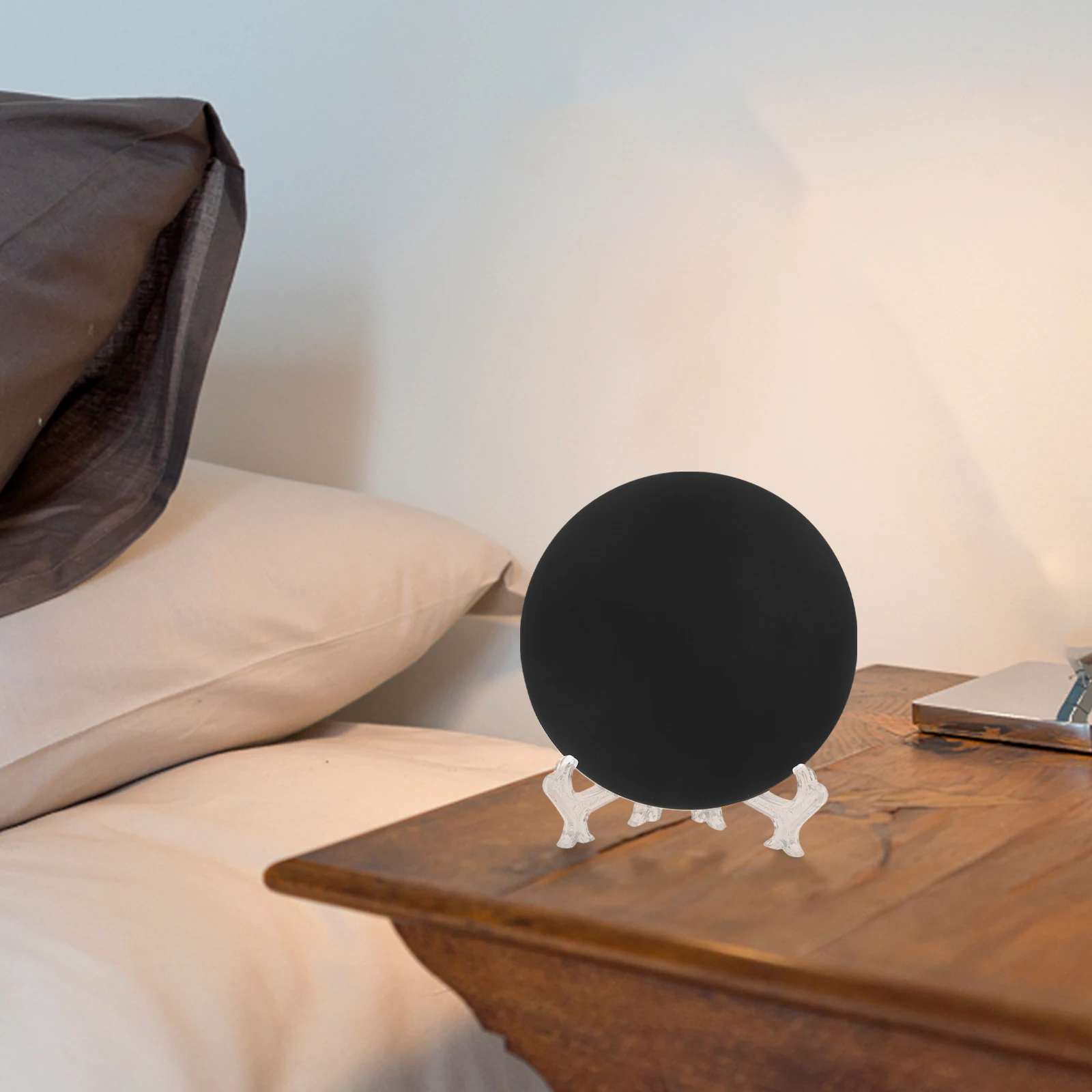 

1 set Obsidian Ornaments Black Scrying Mirror Round Stone Disk Decorative Home Table Decoration Natural Obsidian Disc Aesthetic