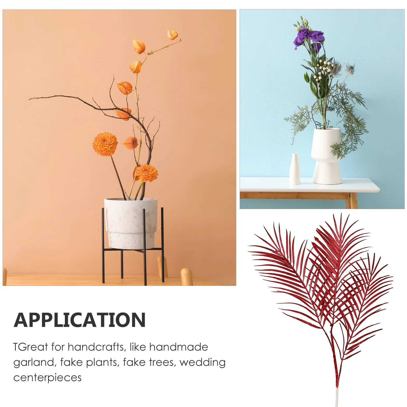 

Artificial Leaf Branch Realistic Imitated Leaves for Home Decor DIY Floral Arrangement Wedding Table Centerpiece Layout Decor