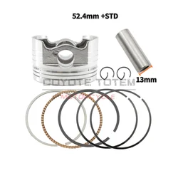 Parti del motore del motociclo kit anello pistone 52.4mm pistone 13 mm pin mm Honda CBF125-125 WH51-125 WH7-125