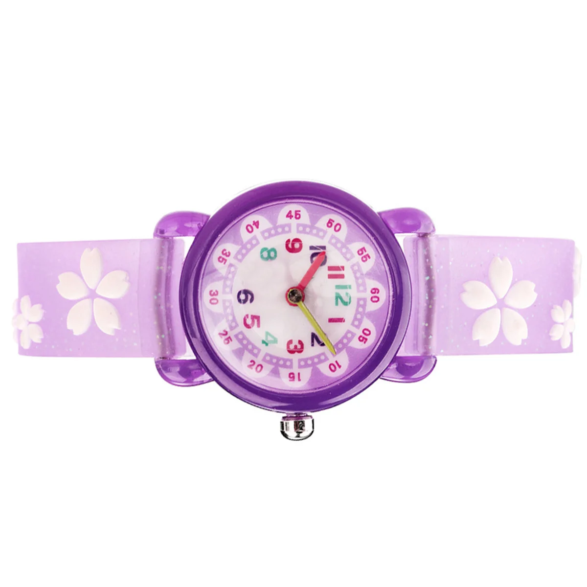 

Kids Watches Purple Quartz Movement Creative Lovely Design Time Learning Wristwatch for Children Birthday Gift