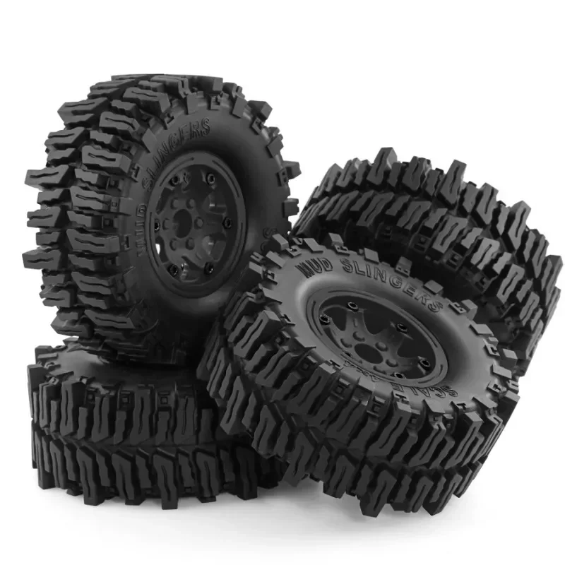 RS レッドスパイダー 1/8 RC クローラータイヤ＆ホイールセット – CROSSRC、MST、H8H対応 – 耐久性のあるゴムタイヤ + プラスチックリム R215