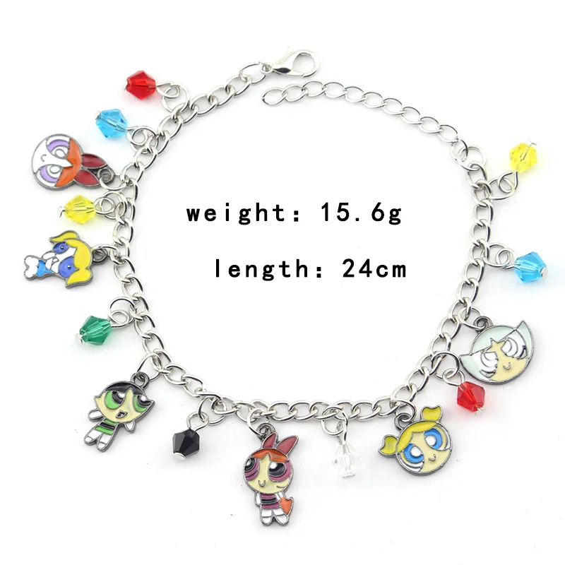 Women's Jewelry The Powerpuff Girls Bracelets Blossom Bubbles Buttercup Model Bracelet For Girls Friends Gift