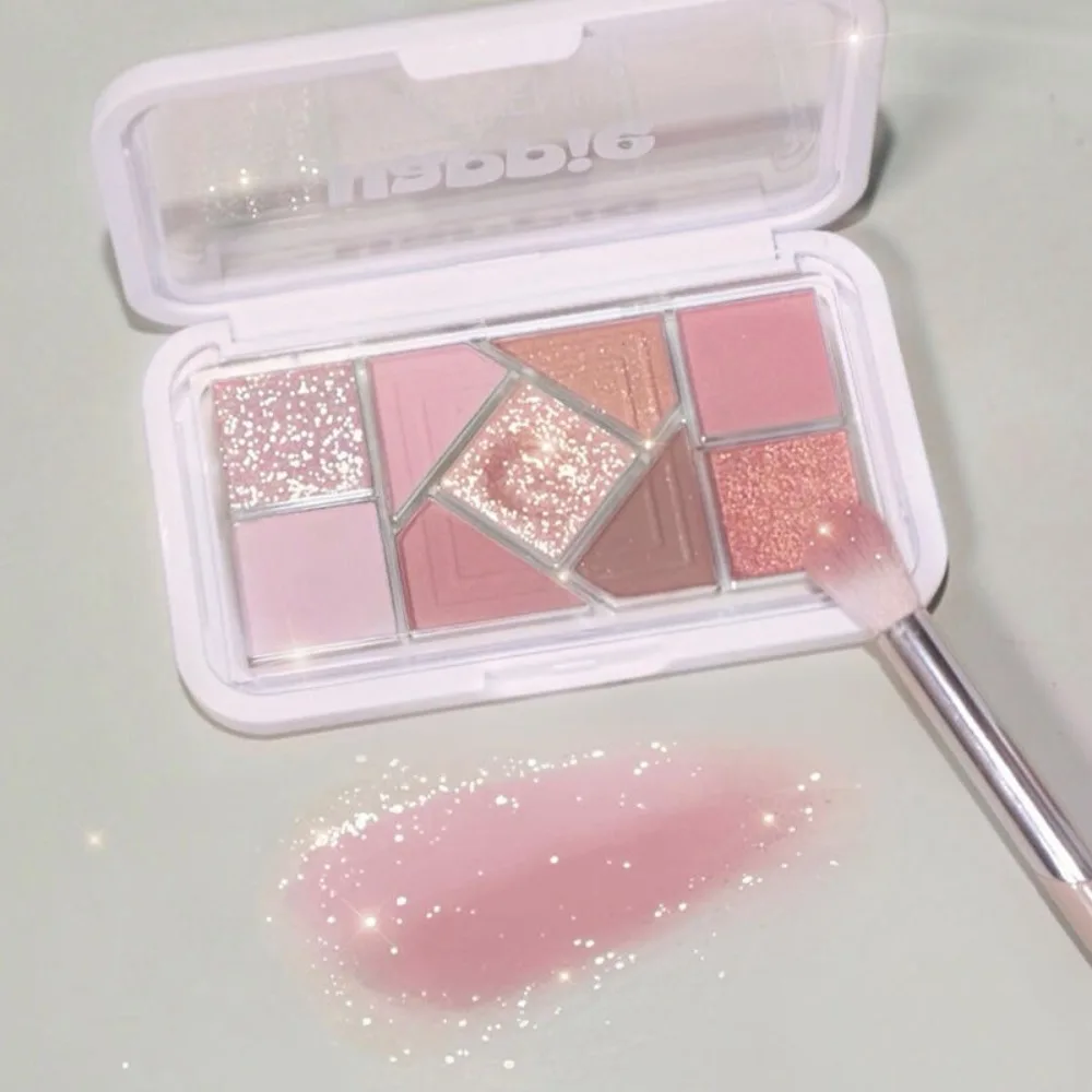 Langdurige glitteroogschaduw Levendige kleuren Verhelderend effect Glanzende kristallen oogschaduw Markeerstift Natuurlijk