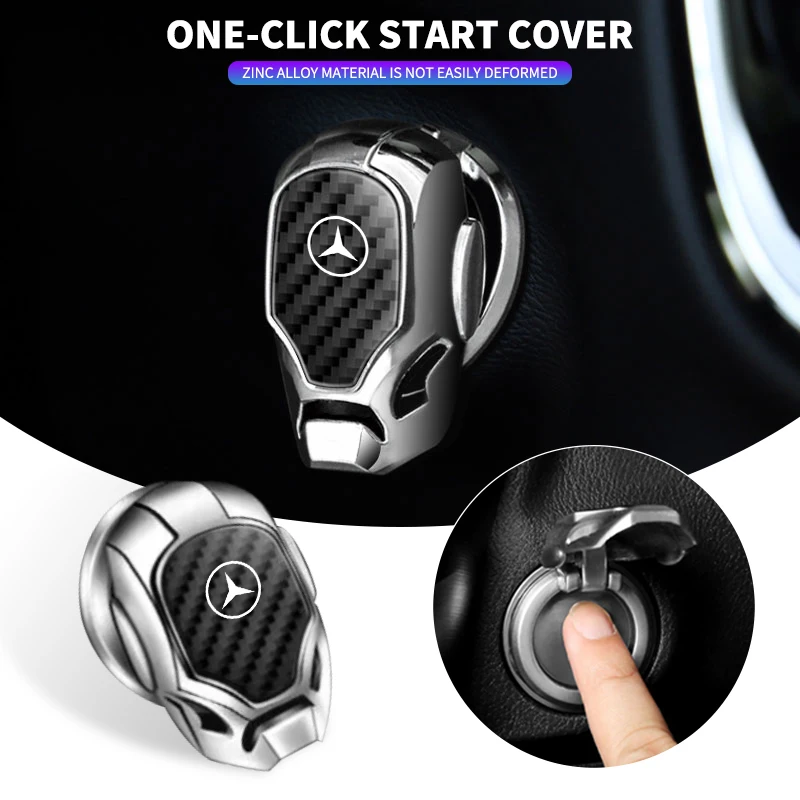 Car One-click Start Button Engine Protective Cover For Mercedes Benz A C E GLC GLA GLB Class W177 W205 W212 W213 X253 X156 W166