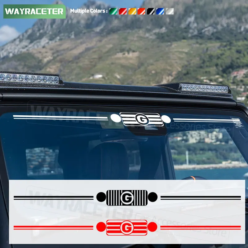 Reflective Car Grill Decal Front Windshield Windscreen Window Sticker For Mercedes Benz G Class G63 AMG W463 G500 Accessories
