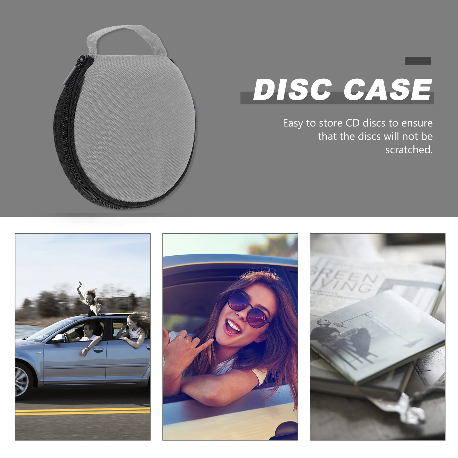 

Cd Storage Bag Large Capacity Waterproof Zipper Organizer Car Home Cd Wallet Holder Disc Protective Case Dvd Binder Book