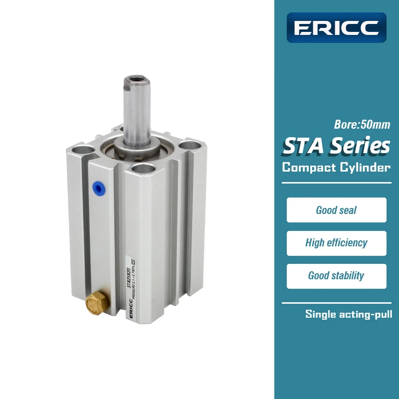 

STA50 Компактный цилиндр одностороннего действия, диаметр удлинителя пружины, ход 50 ~ 50 мм STA50X25 STA50X30-S