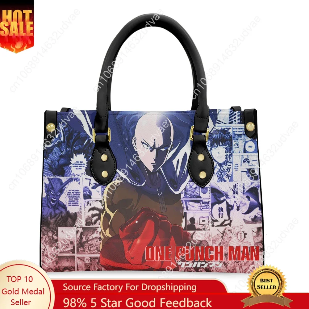 

One Punch Man Purse Mens Womens New Shoulder Crossbody Bag Personalized Handbag Business Commuter Leather Tote Bag Gift