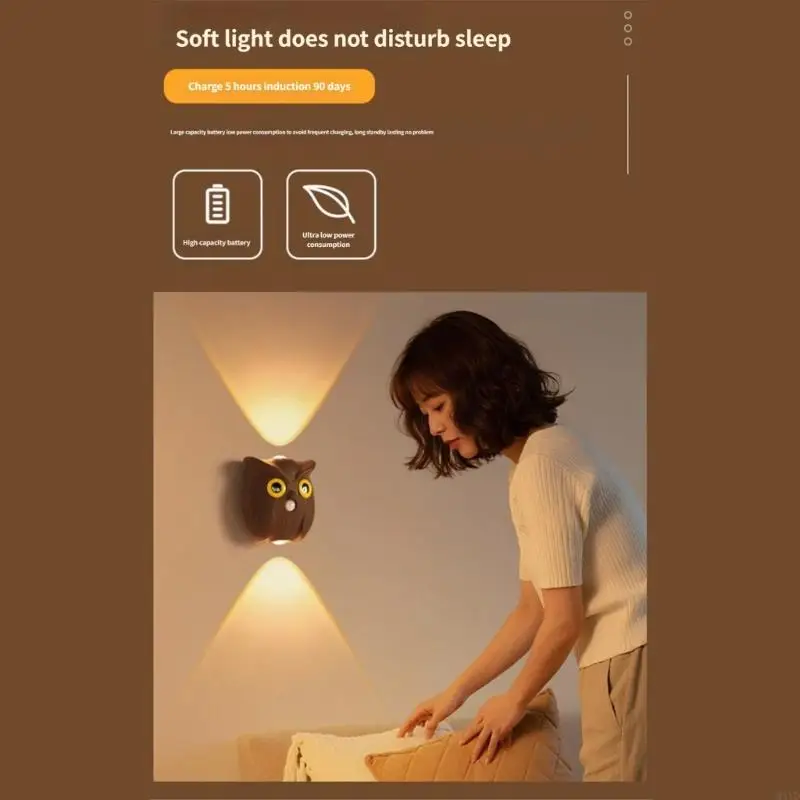 Motion Wall Night Light with 3 Color Temperatures and Automatic for Home Safety in Dark Environments M4YD