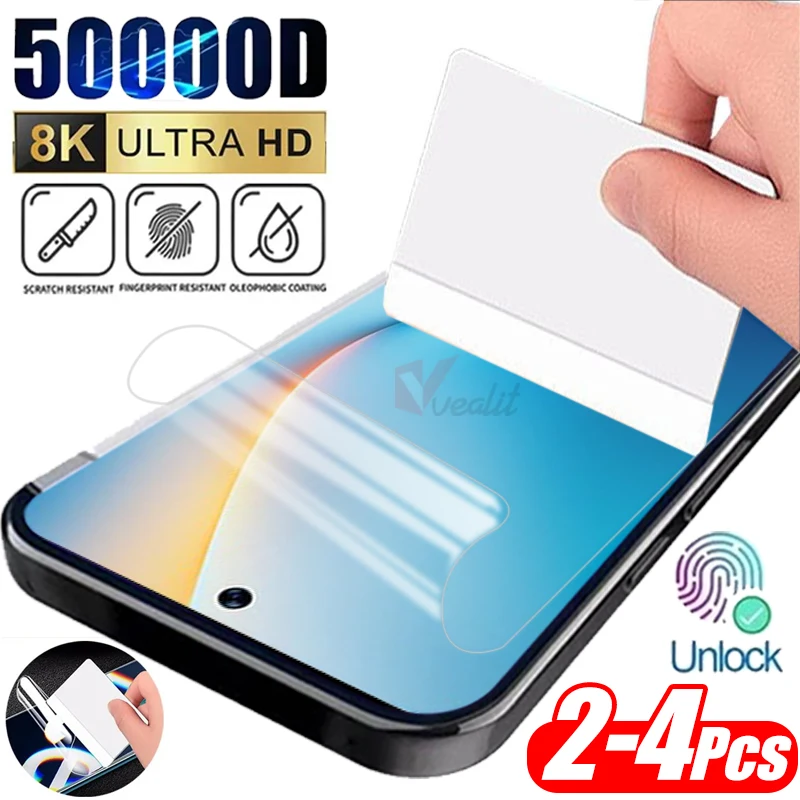 

2-4pcs Silicone Flexible Clear Hydrogel Film For Honor Win RT Screen Protector for Honor GT Pro Power 2 Soft Film not glass