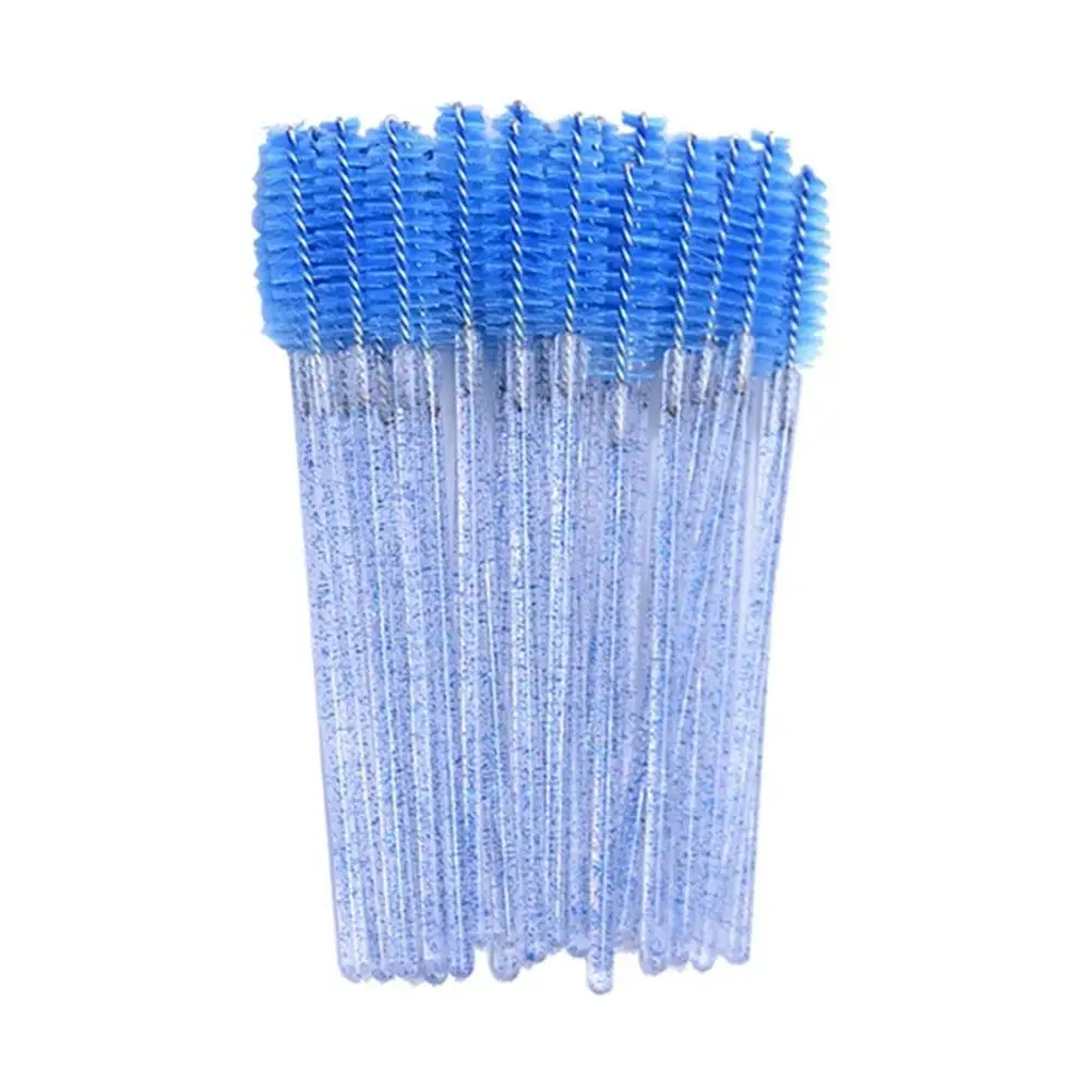 50pcs Disposable Crystal Eyelash Mascara Wands Mini Lashes Beauty Eye Comb Makeup Tool Professional Crystal Brush G4m3