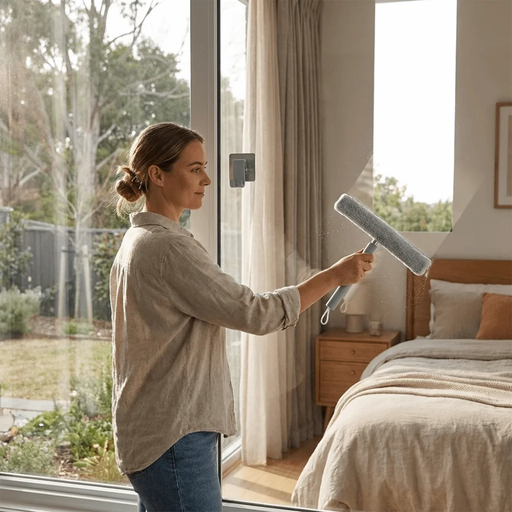 Detachable Efficient Telescopic Glass Squeegee Retractable Streak Free Window Squeegee No Bend Long Handle Window Mop Bathroom