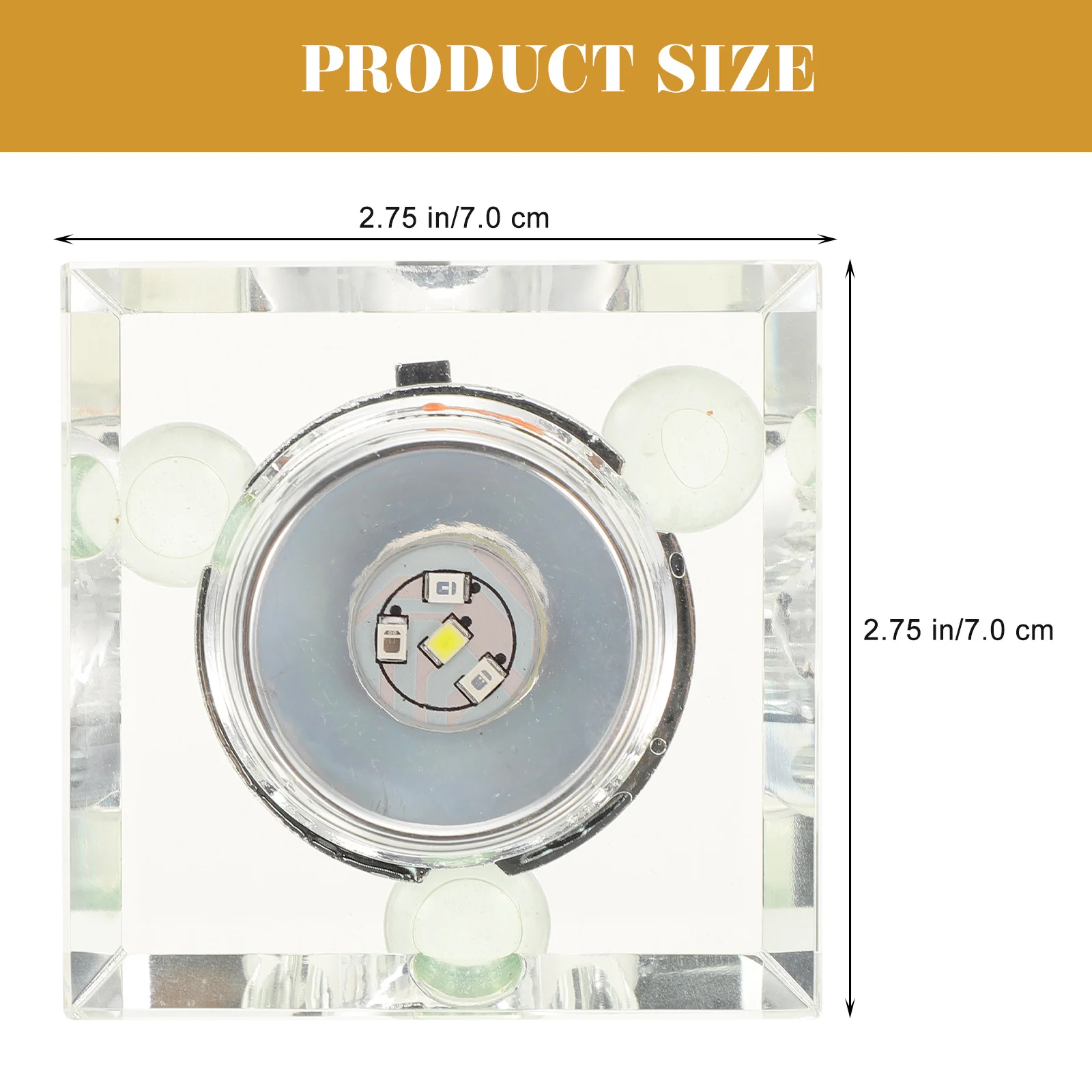 

Square Crystal LED Light Base Glowing Display Stand for Crystal Ball Holder USB Powered Light Base for Art Display