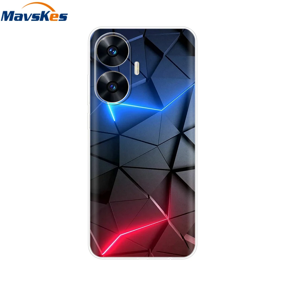 For Realme C55 4G Case C 55 Transparent TPU Soft Silicone Cover For OPPO Realme C55 RealmeC55 6.72 inch Back Cases Phone Bumper