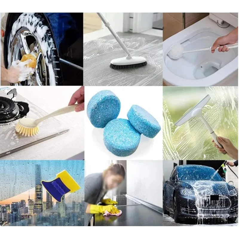 Car Windshield Cleaning Pills Glass Solid Cleaner Effervescent Tablets Car Windscreen Wiper Washer Pills Wash Pads Accessories