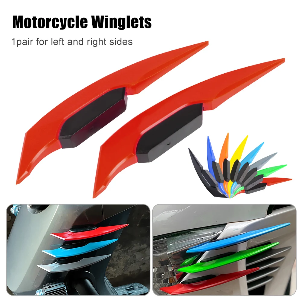 

9 Colors Motorcycle Modification Side Wings Aerodynamic Dynamic Spoiler Wings Body Trim Scooter Wind Blade Decorative