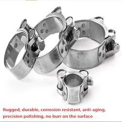 New stainless steel clamp exhaust pipe fixing clamp 17-252 model universal exhaust clamp suitable for motorcycle mufflers