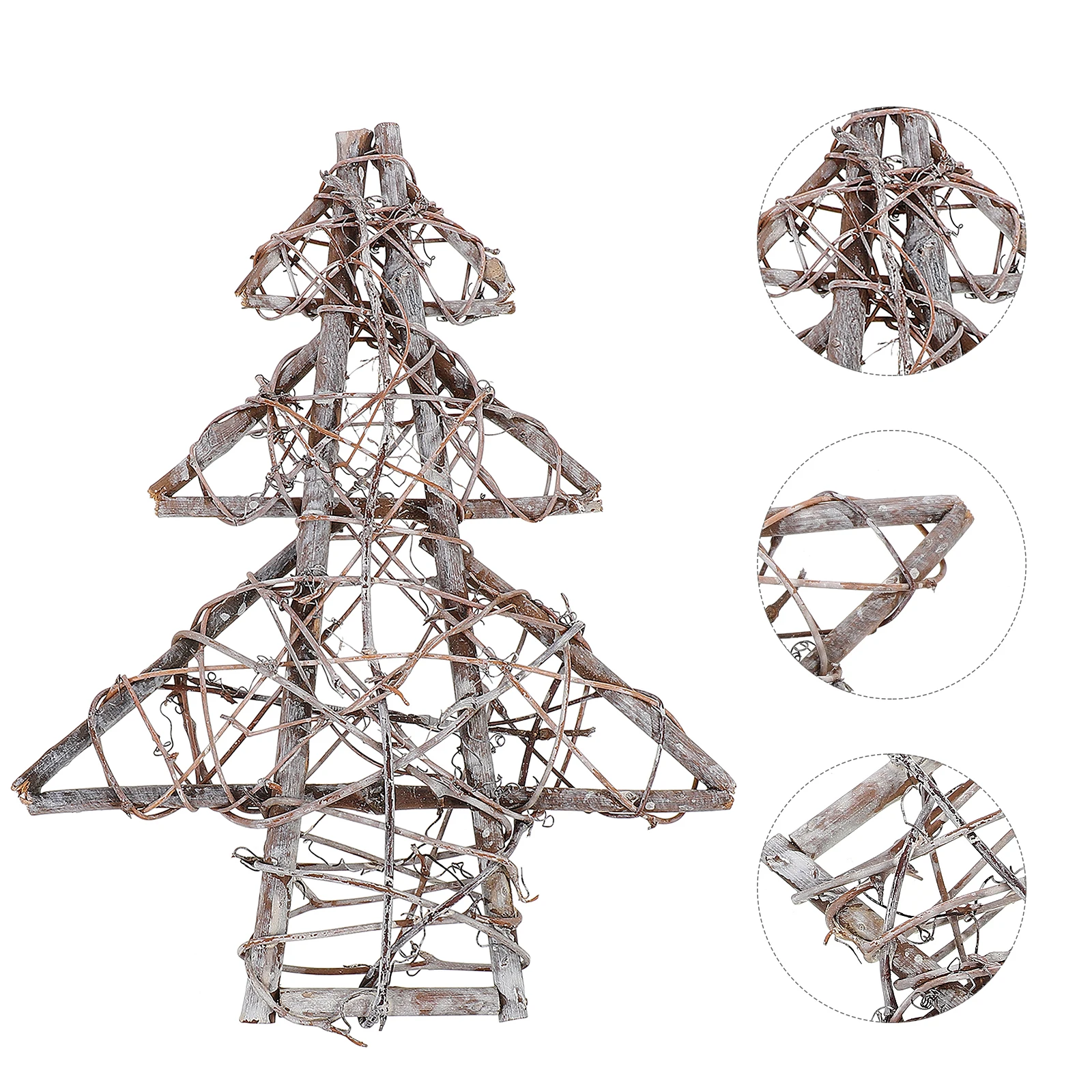 

Christmas Tree Wreath Front Door Decoration Ornaments Holiday Wreaths Base Festival DIY Rattan Vine
