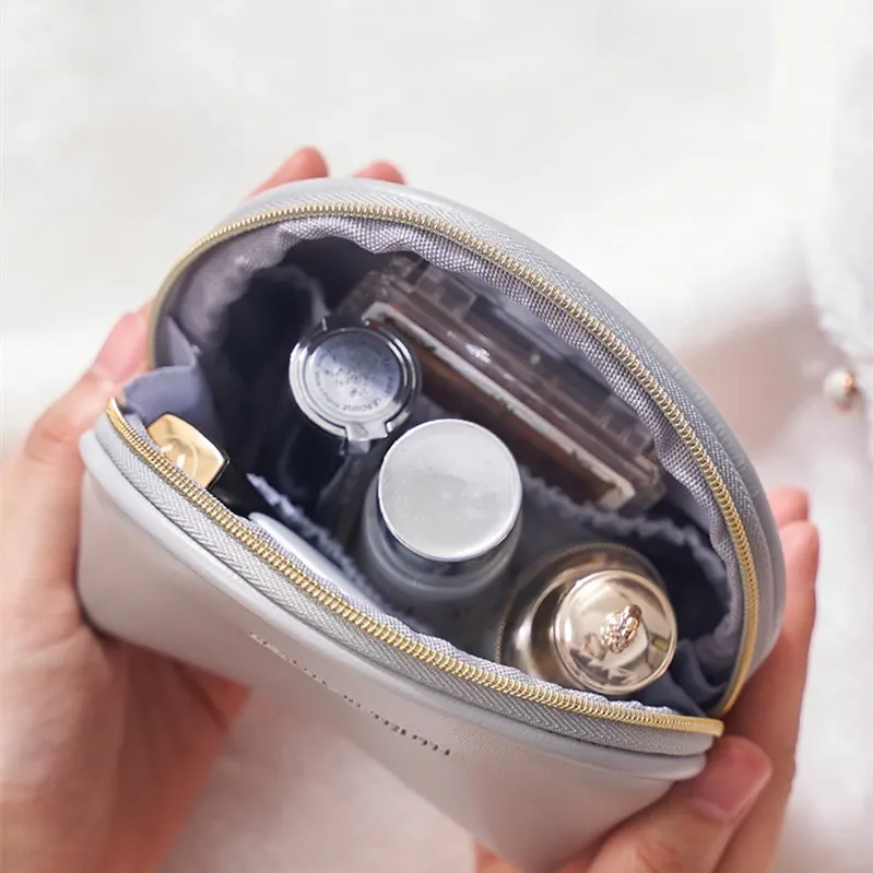 Bolsa de batom monocromática para mulheres pequena bolsa cosmética impermeável bolsa de viagem mini maquiagem estojo de beleza de batom novo