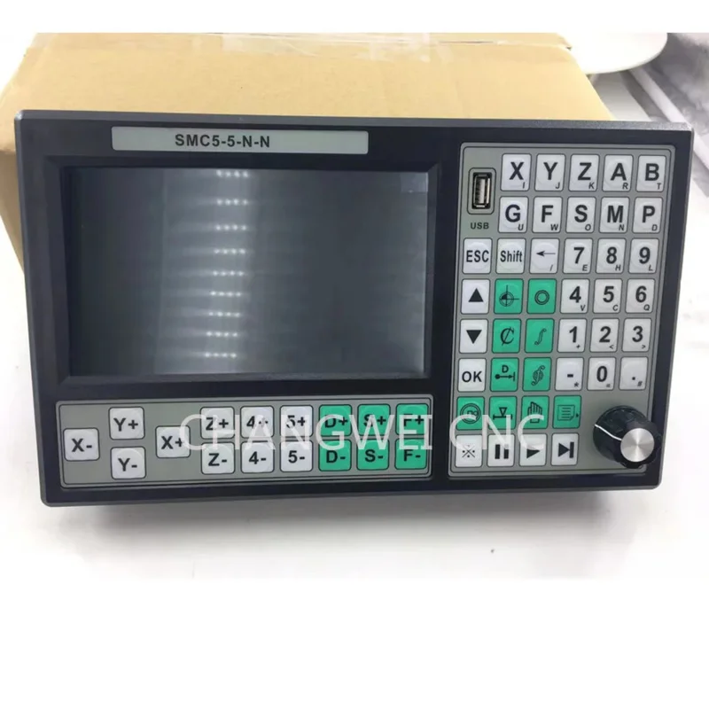 5-Axis Offline CNC Controller SMC5-5-N-N 500Khz Mach3 USB 500KHz G Code 2N.M Stepping Servo Motor Driver 2 HSS57 57J1880EC-1000
