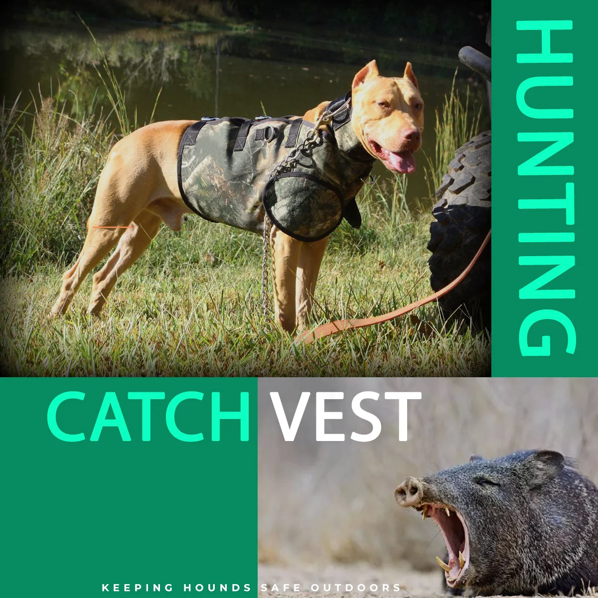 Wild Boar Dog Catch Vest Outside Pig Hunting Clothes Hog Cut Gear Vest With Collar Protection Scurity Dog Clothes Hunting Armor