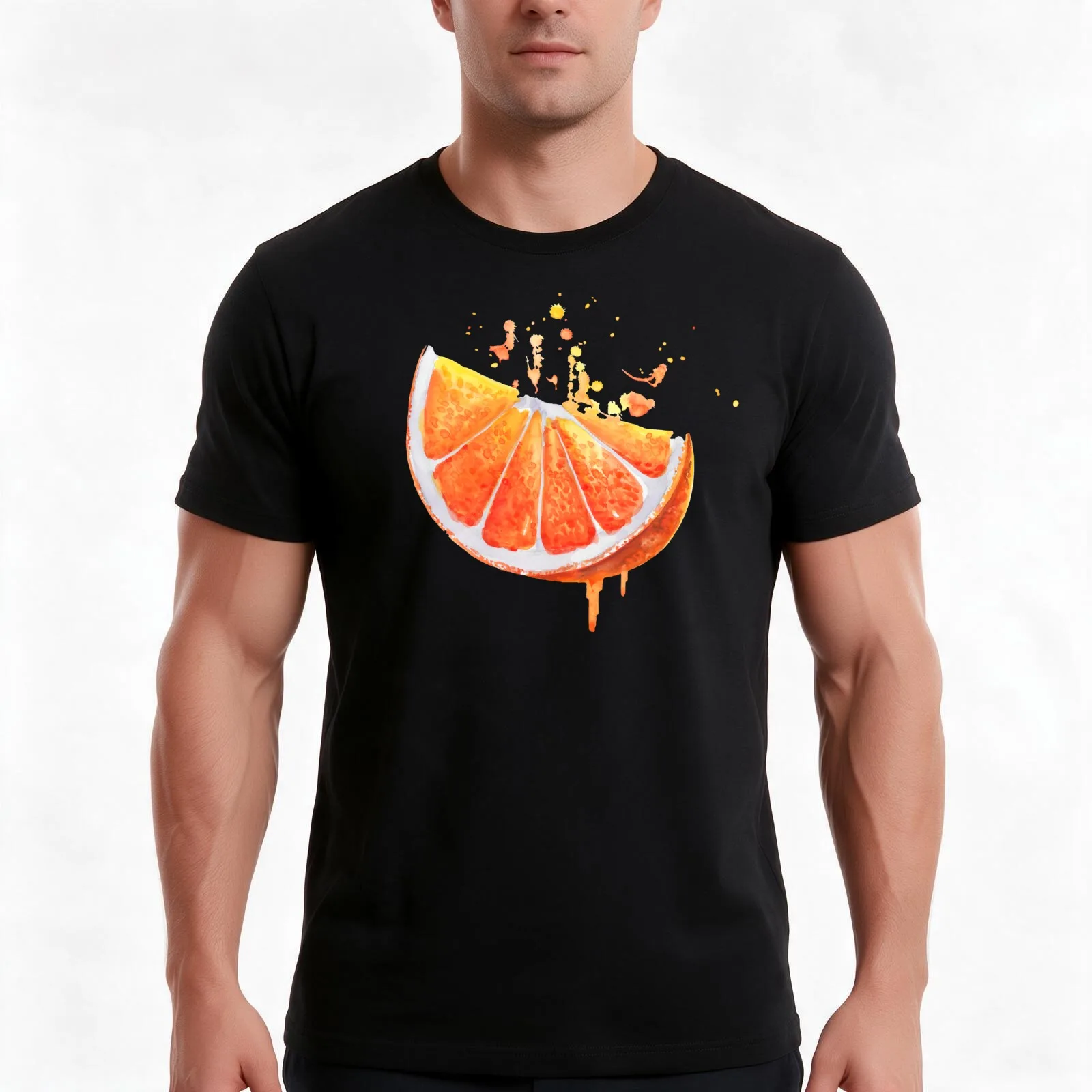 Juicy & Sunny Orange: charge of energy T-Shirt Summer Casual Cotton Tee Oversized Streetwear Tops Vintage Graphic Print