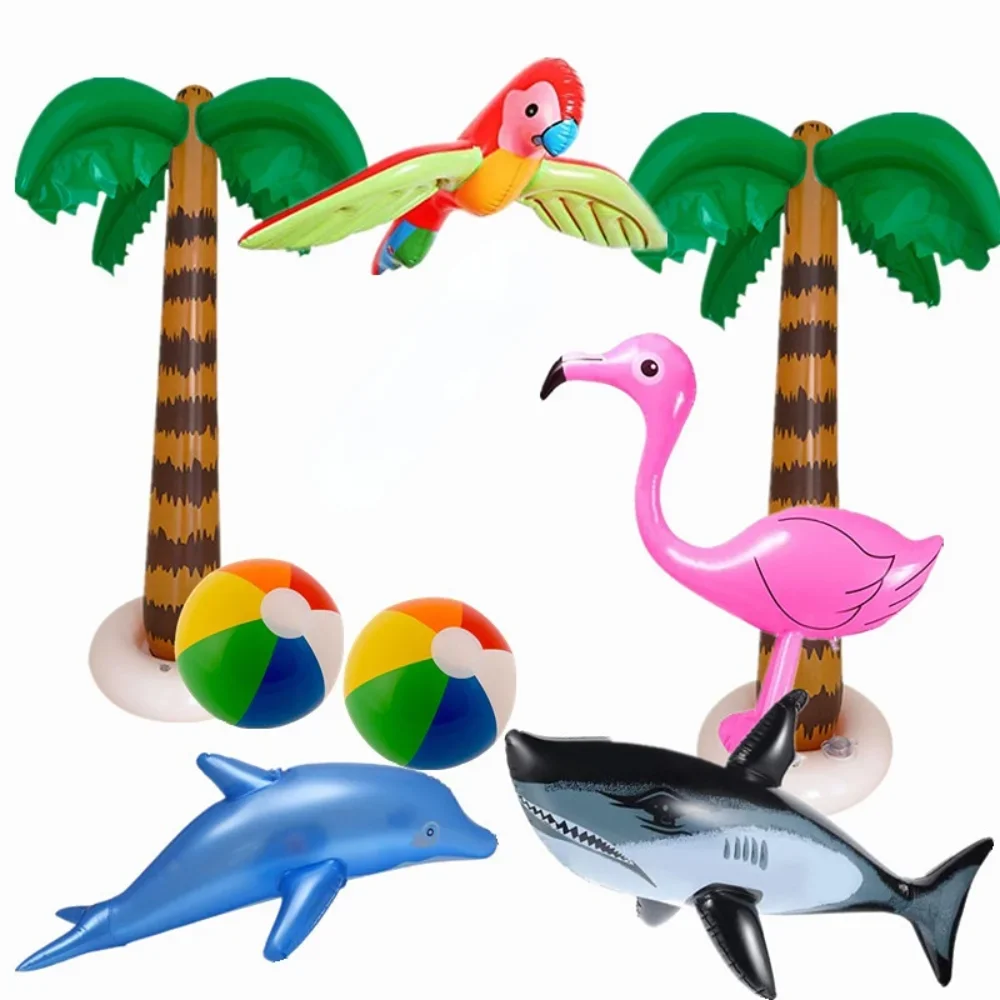 

Inflatable Flamingo Toys for Children Inflatable Swimming Pool Float Toy Garden Pool Party Decor Hawaiian Event Party Supplies