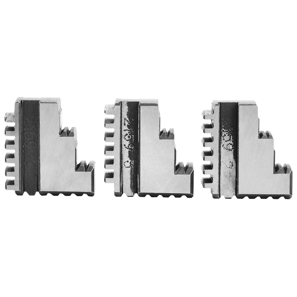 

3Pcs K11-100 Lathe Chuck Internal Jaw 4inch 20CrMnTi Steel High Strength Replacement Chuck Jaws for Machine Tool