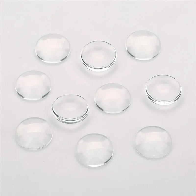 1pack Round Square Oval Flat Back Glass Cabochon 12mm 20mm 25mm Transparent Clear Cabochon Cameo Cover for DIY Jewelry Making