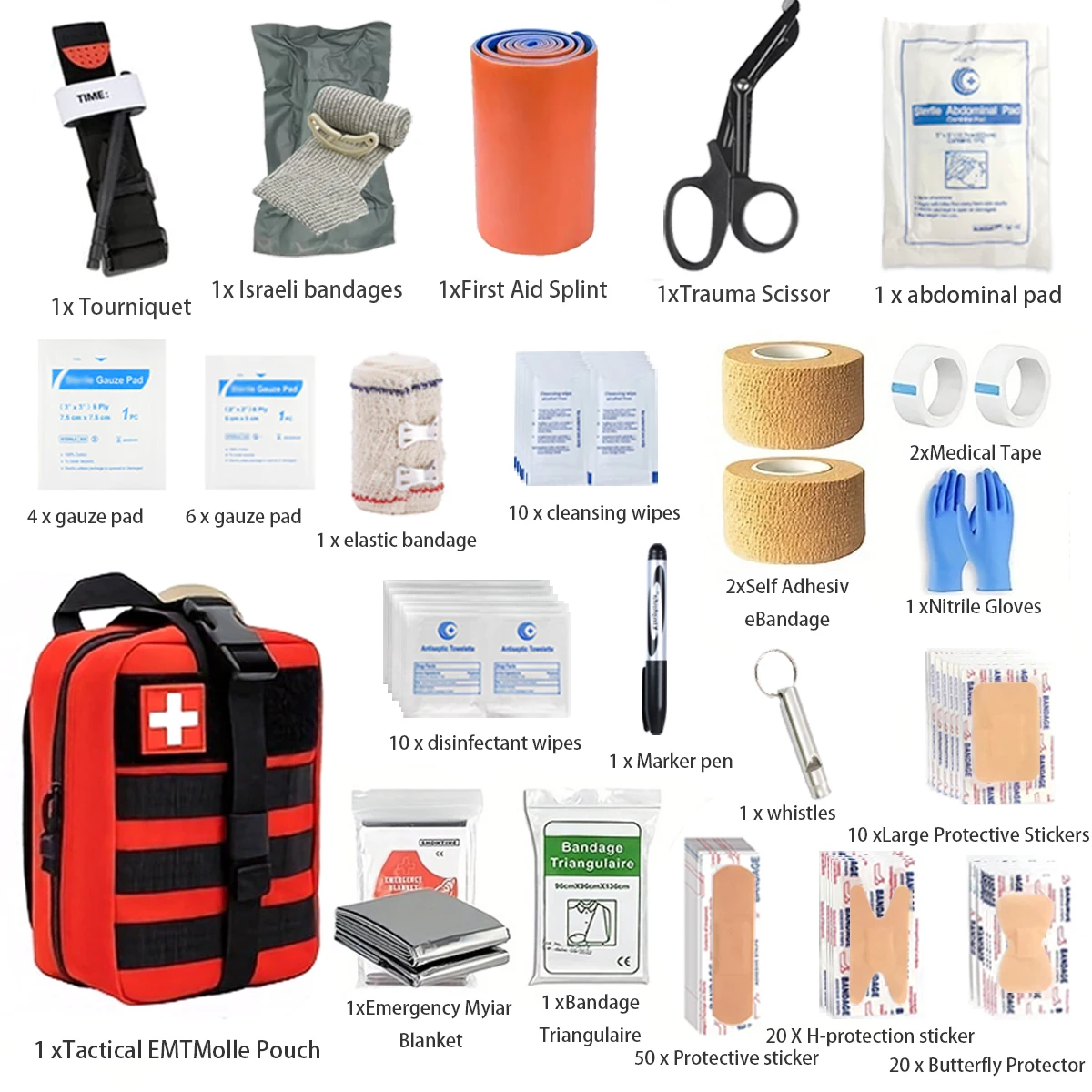 First Aid Kit Advanced Emergency kit for home, office, car, outdoor, hiking, camping, survival medical first aid kit