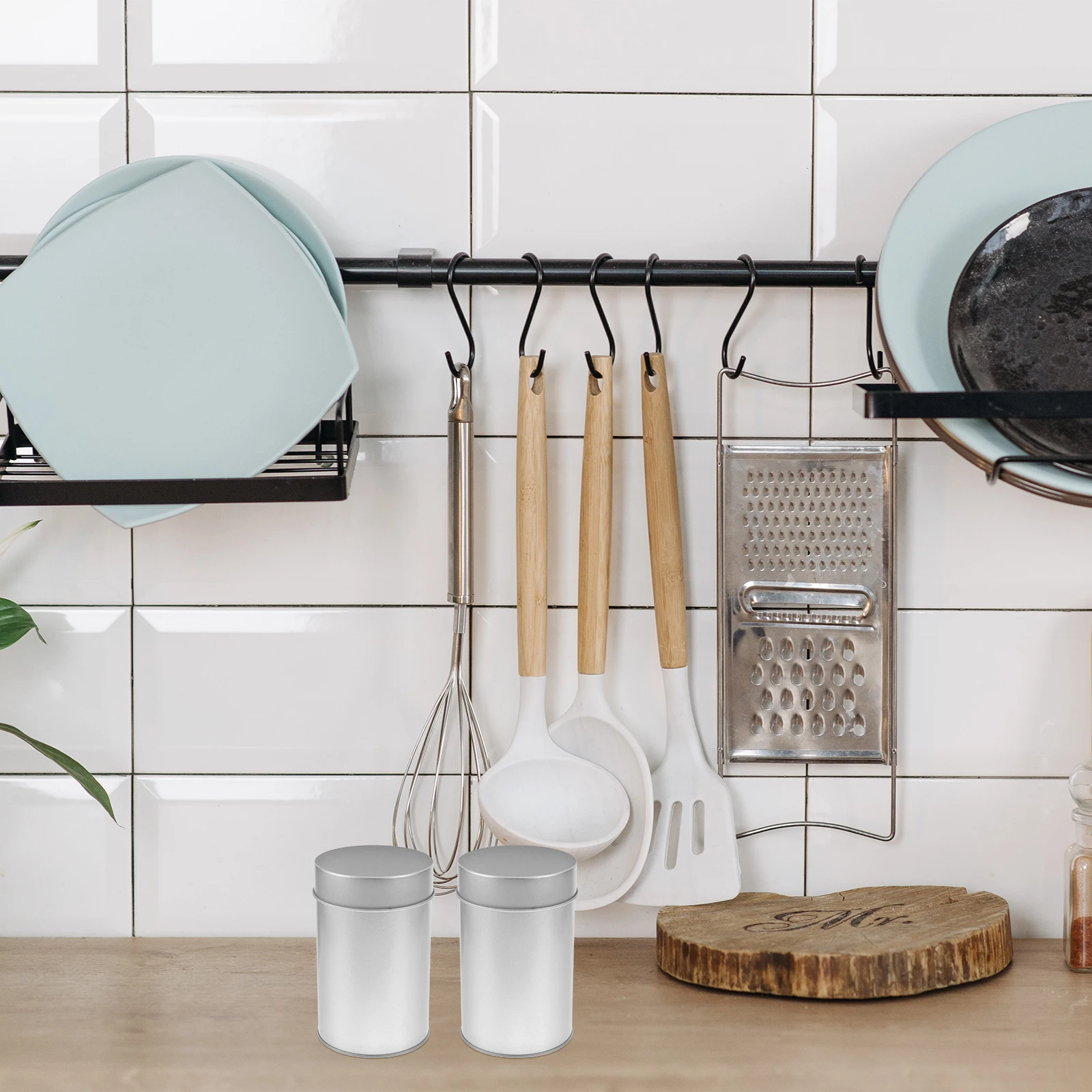 

Tea Canister Tinplate Storage Jar Airtight Lid Container for Loose Leaf Tea Coffee Powder Sugar Spices Tinplate Storage Jars