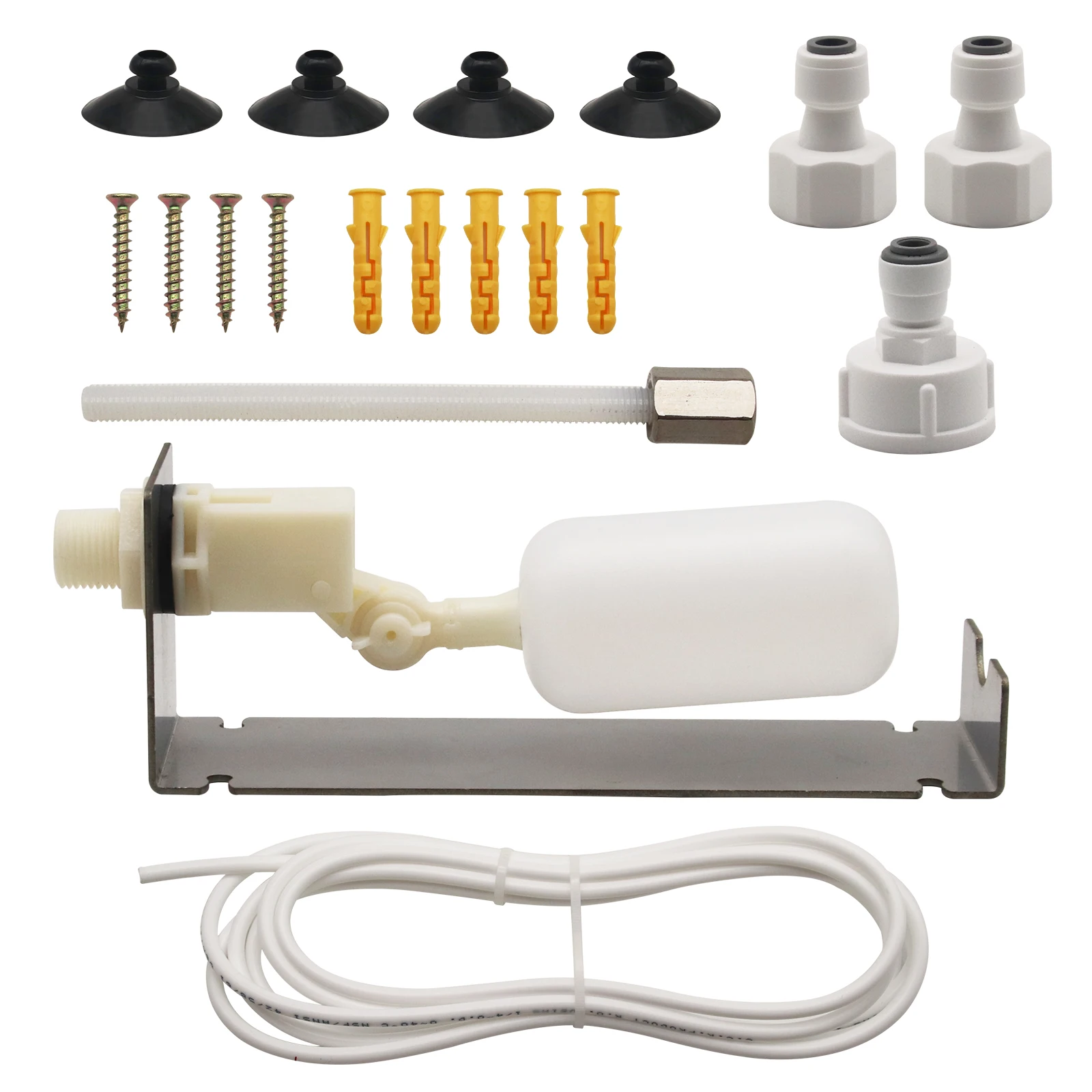 

Water Fountain Auto Fill System Auto Water Leveler Float Valve Kit with Adjustable Arm for Outdoor Fountains Garden Water Tank