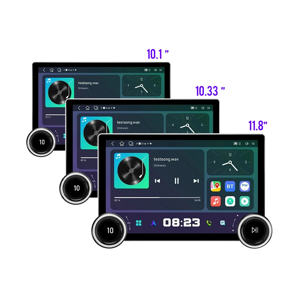 เครื่องเสียงติดรถยนต์2 DIN ติดหน้าจอ10.1/10.33/11.5/11.8นิ้วเครื่องเสียงรถยนต์2 DIN แอนดรอยด์ระบบนำทาง GPS เครื่องเล่นดีวีดี