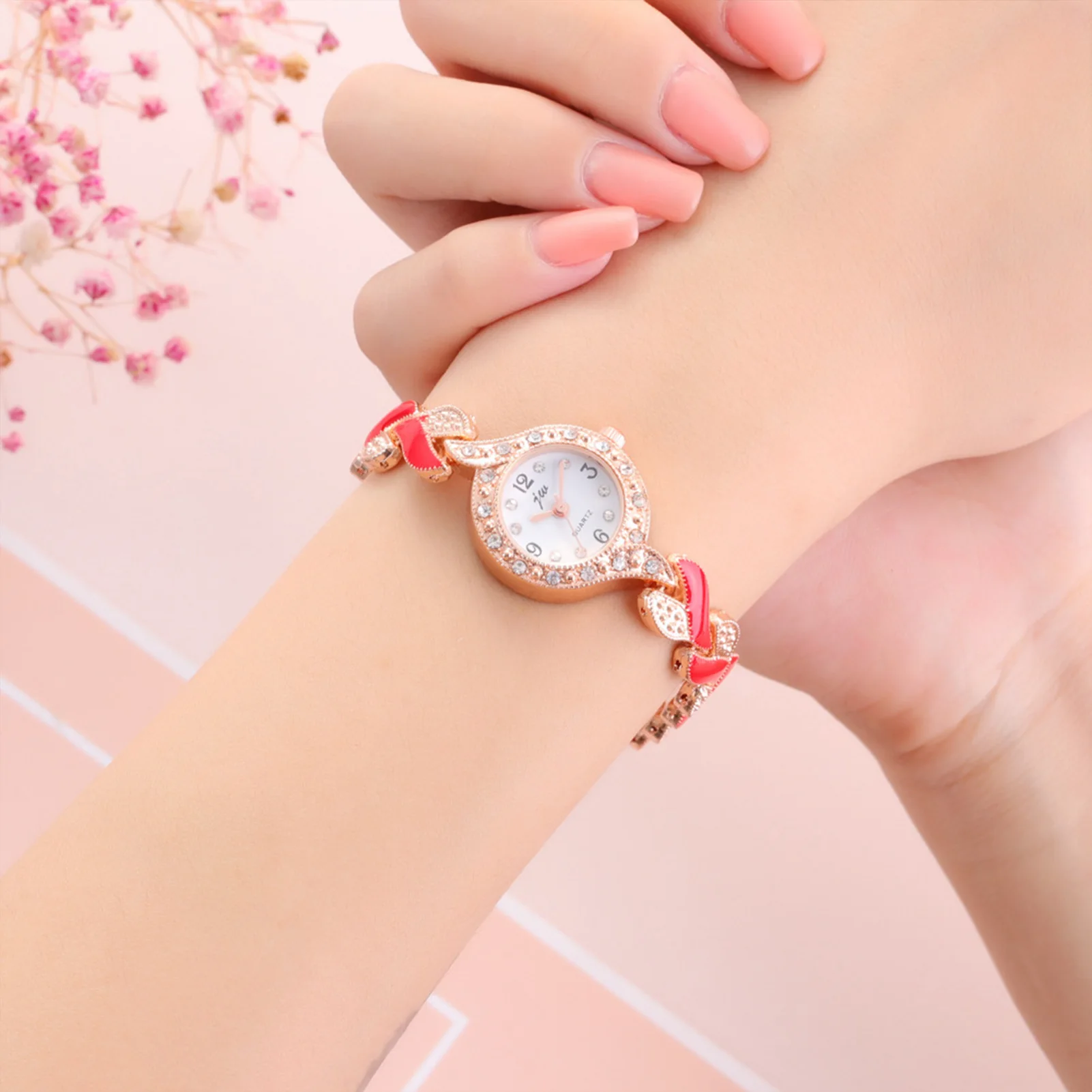 

Women's Fashion Quartz Watch Small Dial Pointer Display Wristwatch for Valentine's Day Christmas Gift