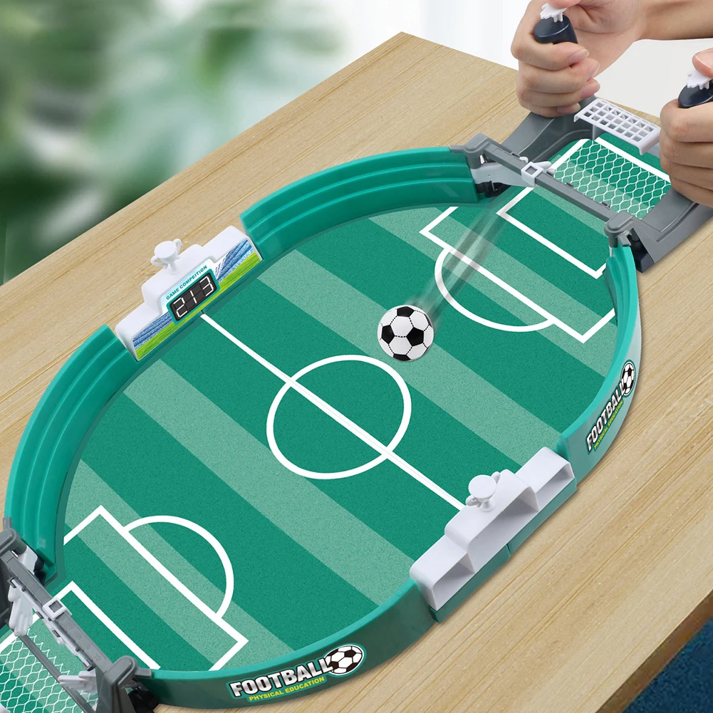 

Mini Table Top Football Game Easy Installation Tabletop Competitive Soccer Games Real Football Field Games for Kids Holiday Toys