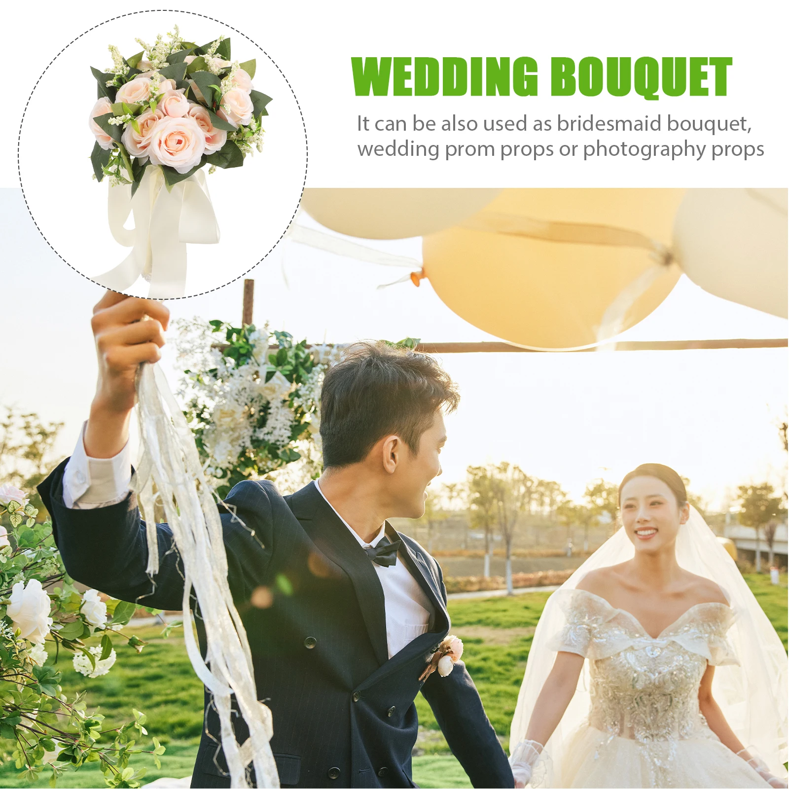 

Romantic Wedding For Bride Artificial Bridal Table Centerpiece Decoration Fake Flower Bouquet Bridesmaid Bouquet Tossing Rustic