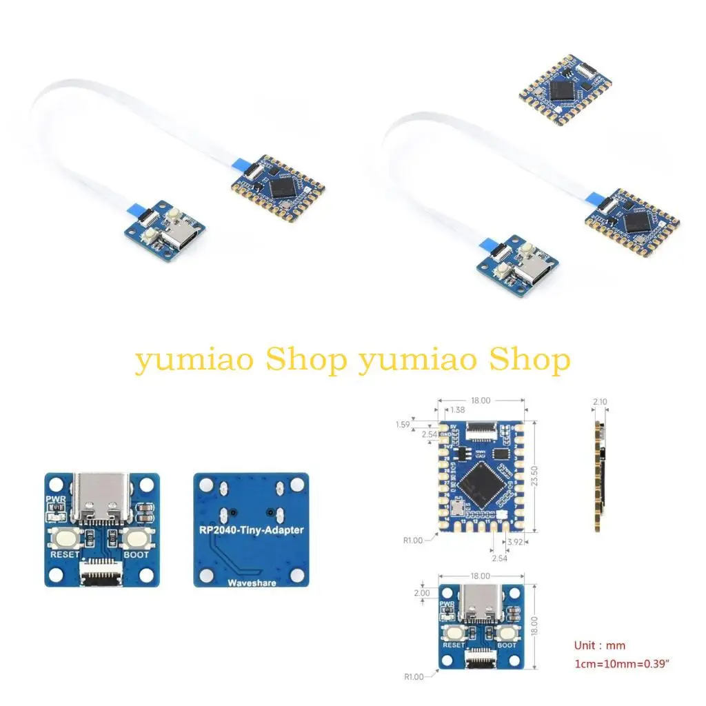 

587B Lightweight RP2040-Tiny Development Board Microcontroller Board Dual-Core Arm Cortex-M0+ Processor