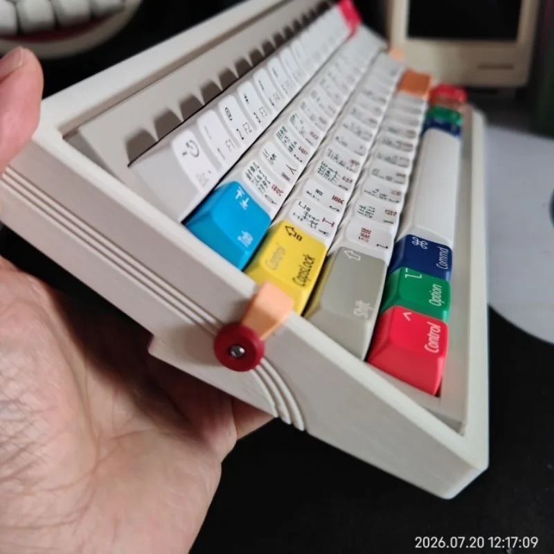 60% Bluetooth Curved Mechanical Keyboard Custom Hot-swapping Dual Mode 3U/6.25U Retro Nrf52840 Keyboard Ergonomics RMK Firmware