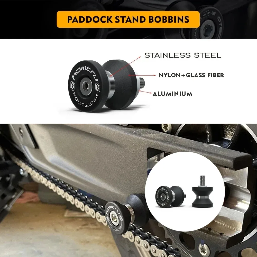 

Универсальный продукт Paddock Stand Bobbins для SUZUKI APRILIA TRIUMPH DUCATI HUSQVARNA HONDA YANAHA KAWASAKI BMW KTM