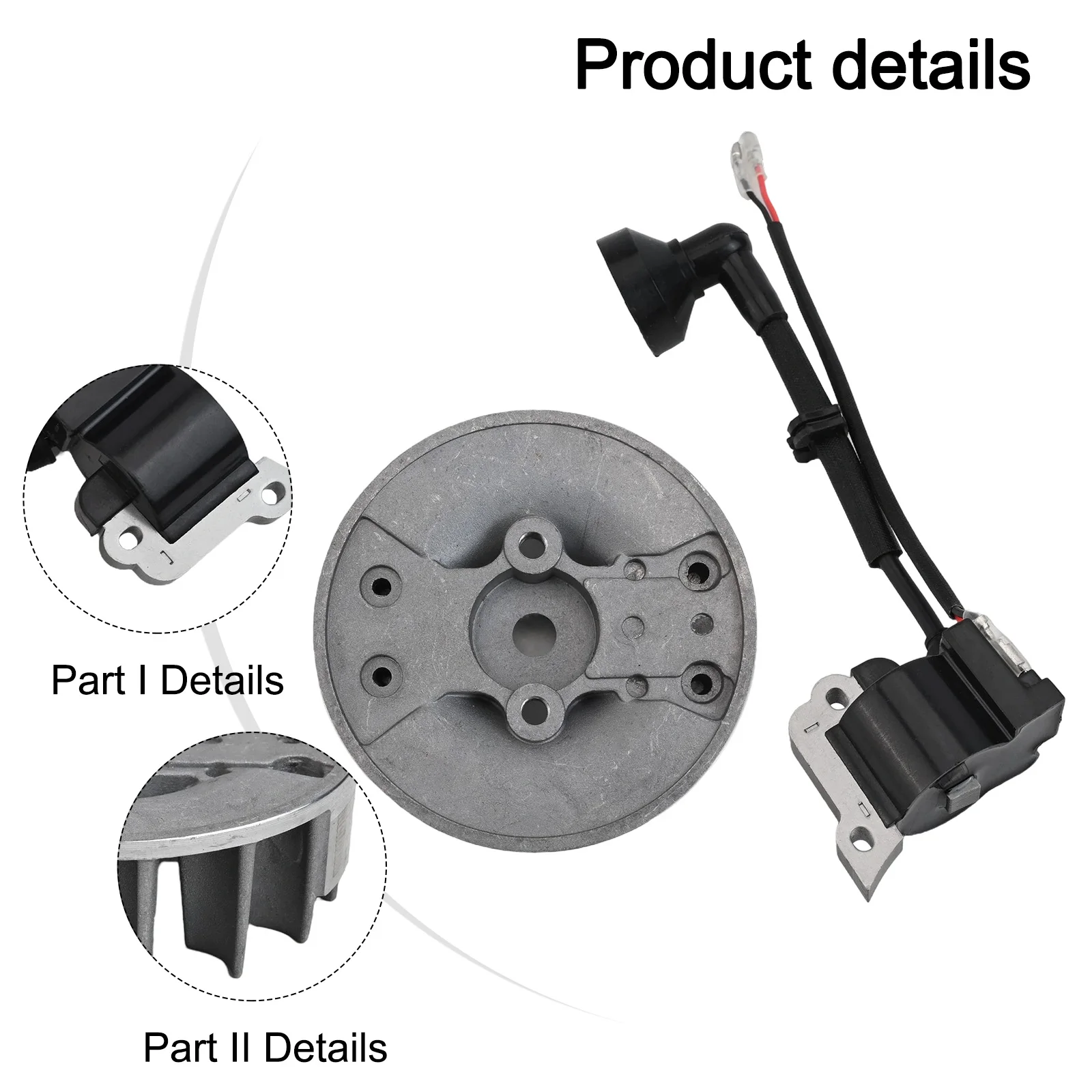 Engineered Flywheel and Ignition Coil Set for CG260 Lawn Mowers Suitable for TL26 TU26 TB26 to Optimal Performance