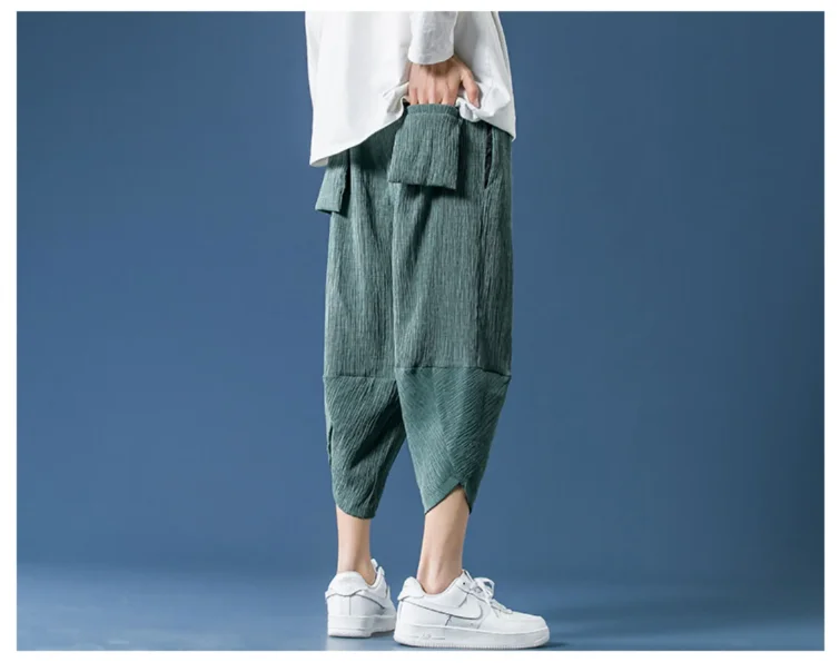 Loose Wrinkle Ice Silk Harem Pants Men's 2023 Japanese Fashion Men's Ladies Hip Hop Plus Size Wide Leg Pants Jogging Pants