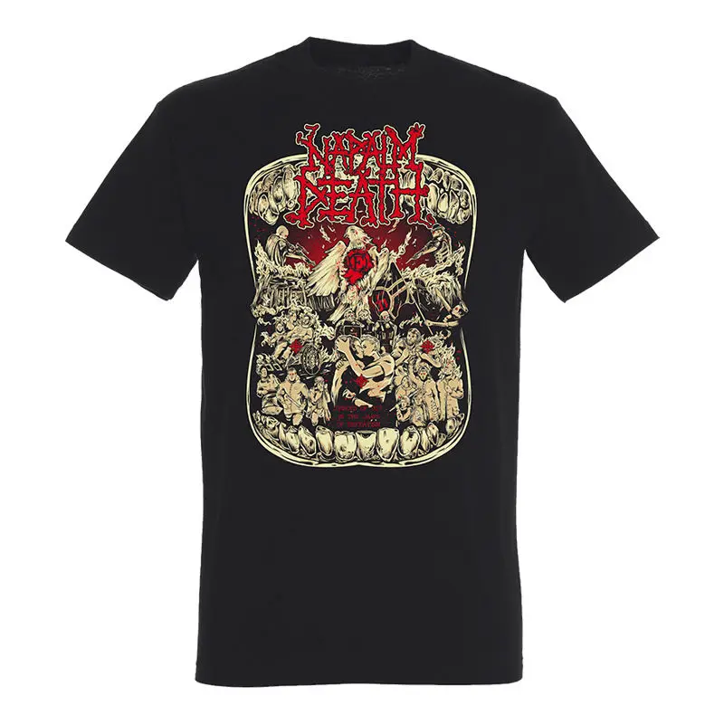

Napalm Death Band Dark Metal Rock футболка мужская летняя готическая американская свободная удобная мужская футболка женская с короткими рукавами
