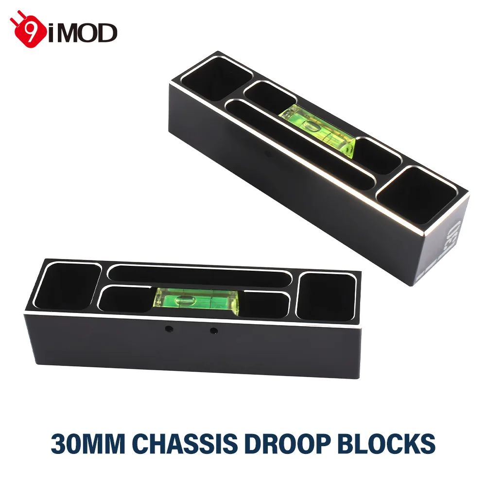 9IMOD 30MM Chassis Droop Blocks Chassis Adjust Brick Ruler 2PCS Metal Repair Tools For 1/8 Remote Control Racing Drift Car