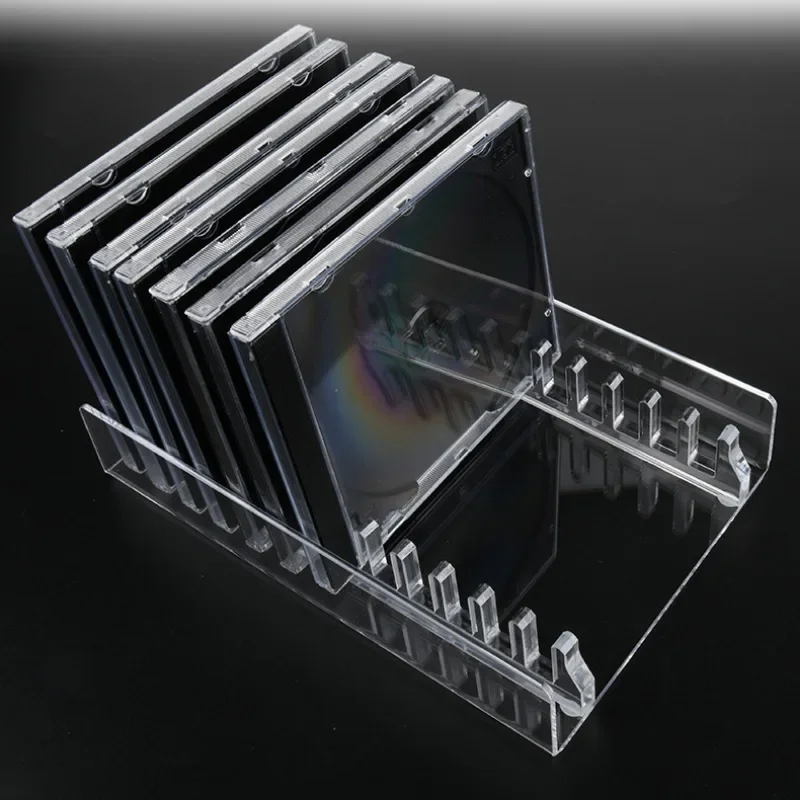 

Acrylic CDs Case Organizers Transparents Stand Holder for 12 CDs Efficient Storage