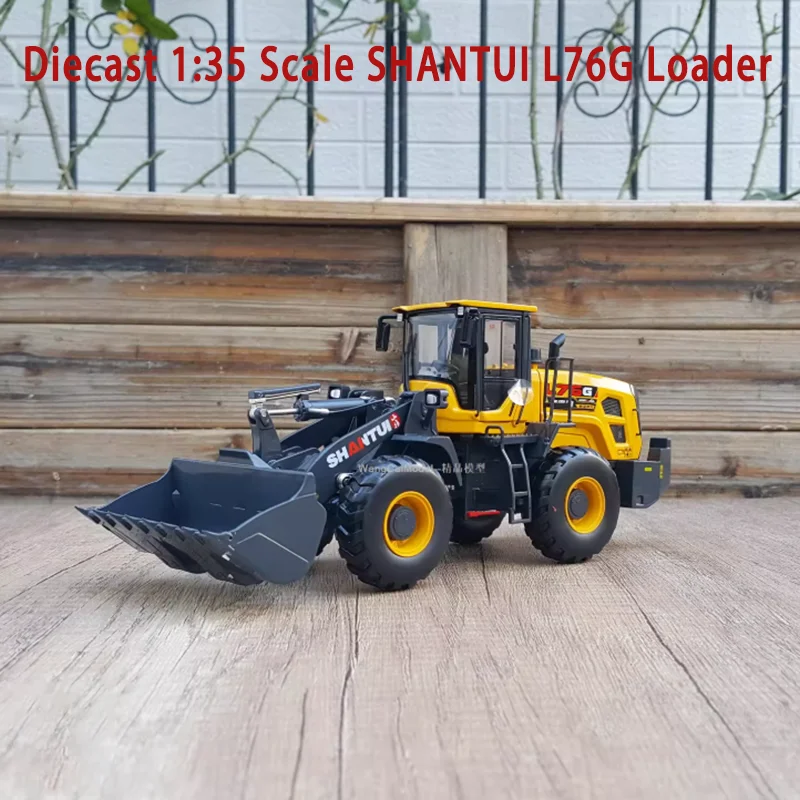 

Литой под давлением масштаб 1:35, загрузчик SHANTUI L76G, инженерное оборудование из сплава, модель коллекции, сувенирный дисплей, праздничный подарок